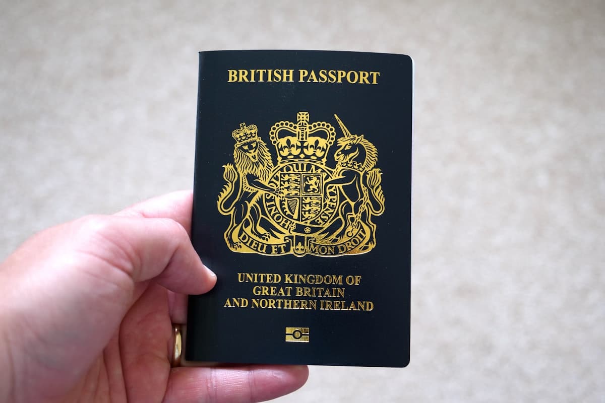 A passport and identity documents being checked
